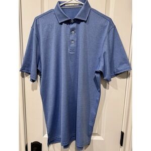 Holderness & Bourne Golf Polo Shirt Men's Large Blue Tailored Fit Performance
